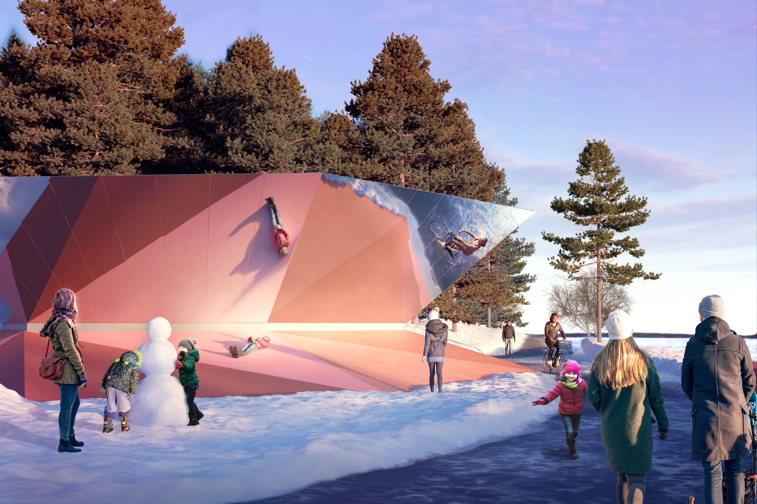 Nordmark & Nordmark arkitekter, Prisma, pumpstation, Luleå, tävling, arkitekttävling, Mjölkudden