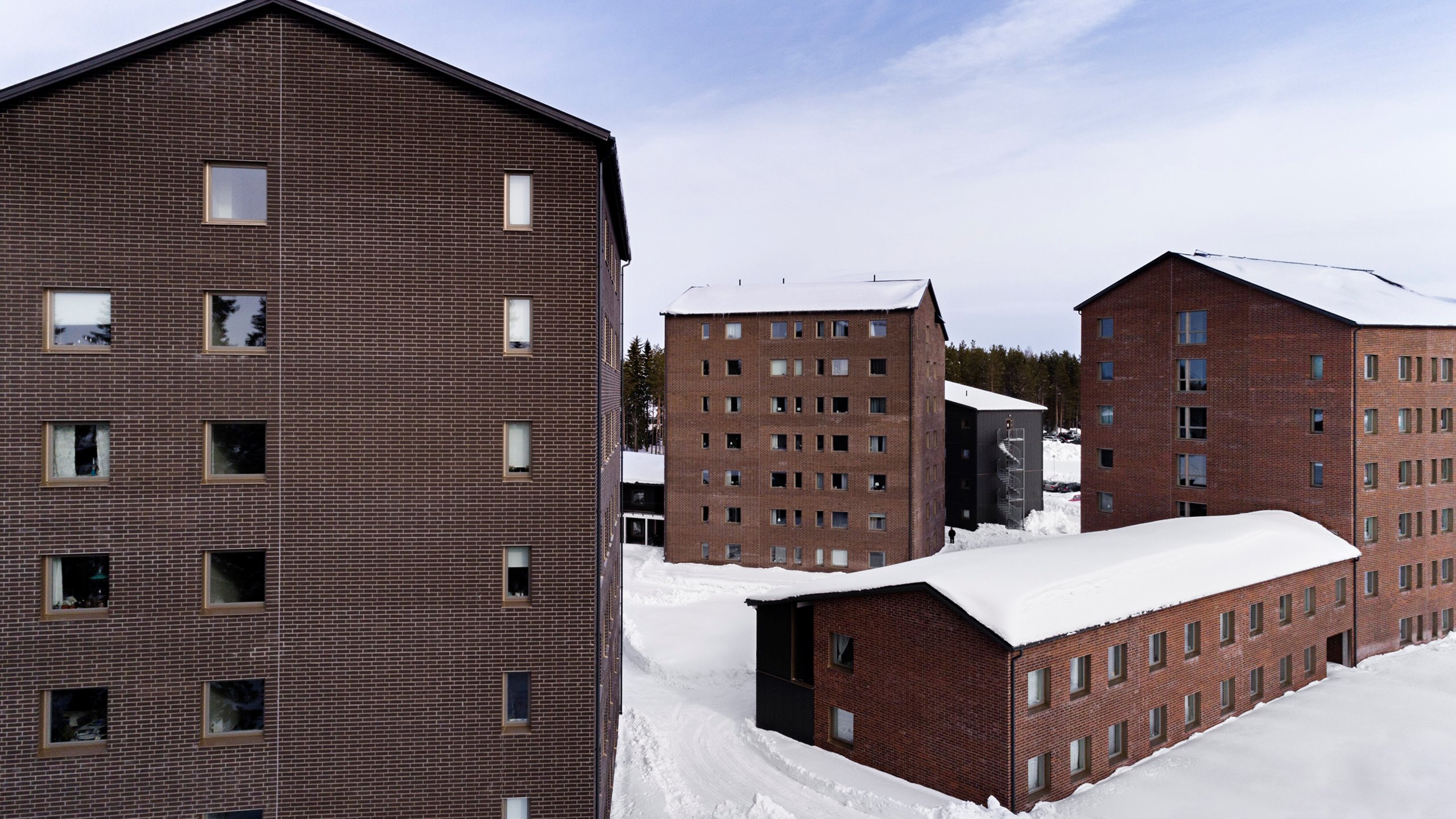 Nordmark & Nordmark arkitekter, studentbostad, Campus LTU, Porsön, Luleå, flerbostadshus, tegel, Lindbäcks