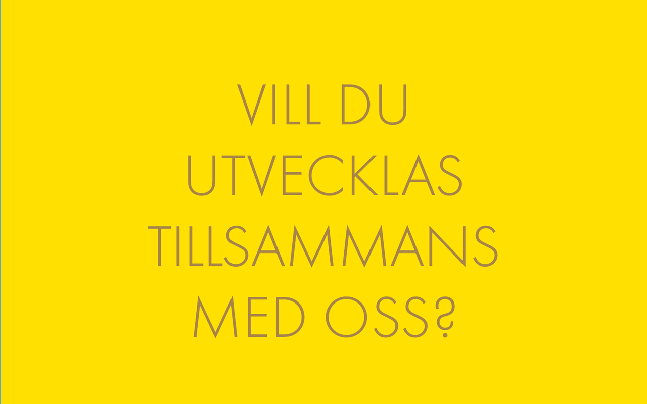Vill Du Utvecklas Med Oss