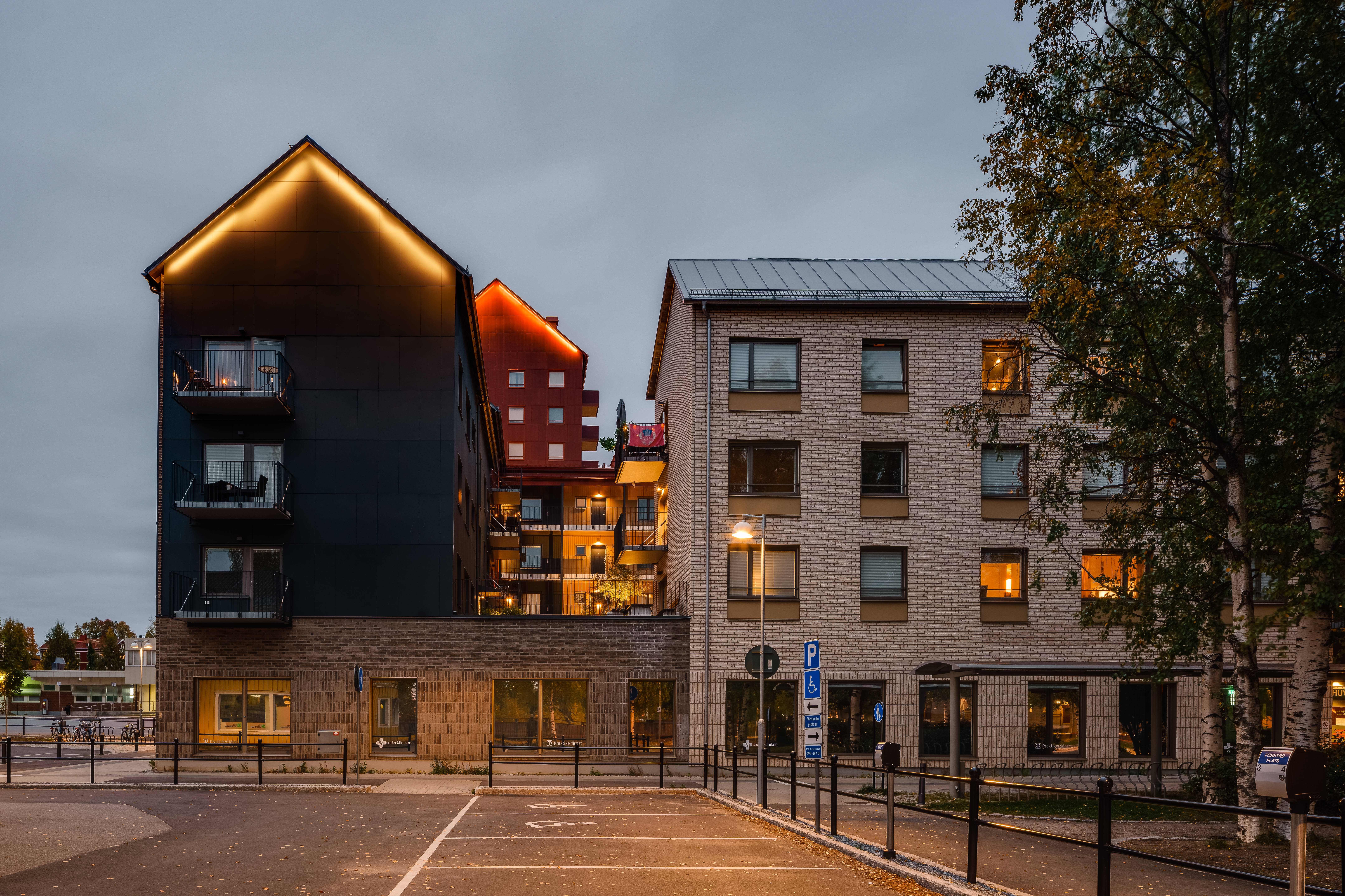 Nordmark & Nordmark arkitekter, Kv Tallen, Piteå, Lindbäcks, flerbostadshus.