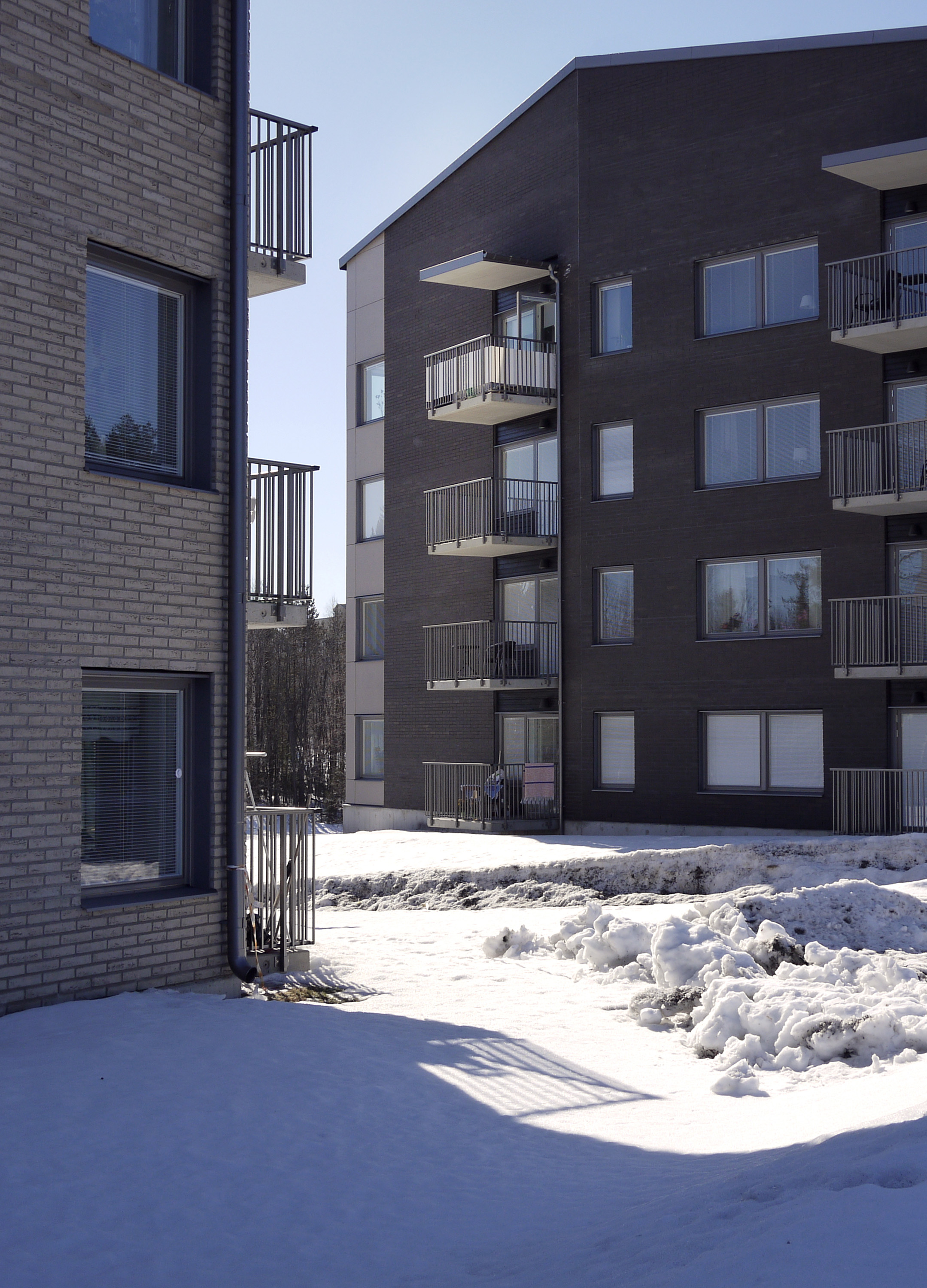 Nordmark & Nordmark arkitekter, LKAB, Nåiden bygg, Forsbacken, Gällivare, tegel, flerbostadshus