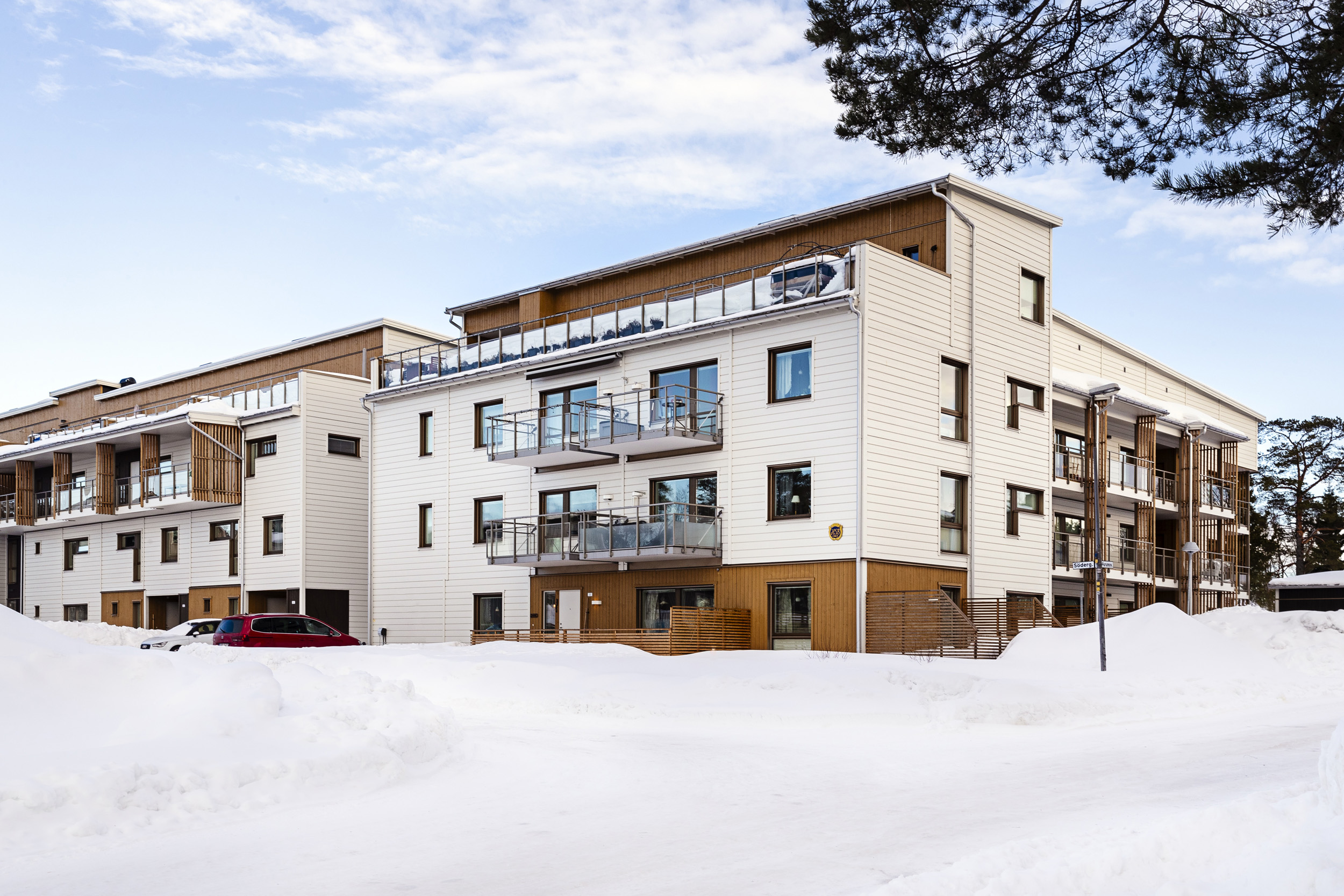 Nordmark & Nordmark arkitekter, BRF Trädgården, HSB, Lindbäcks, Lövskatan, Luleå, flerbostadshus