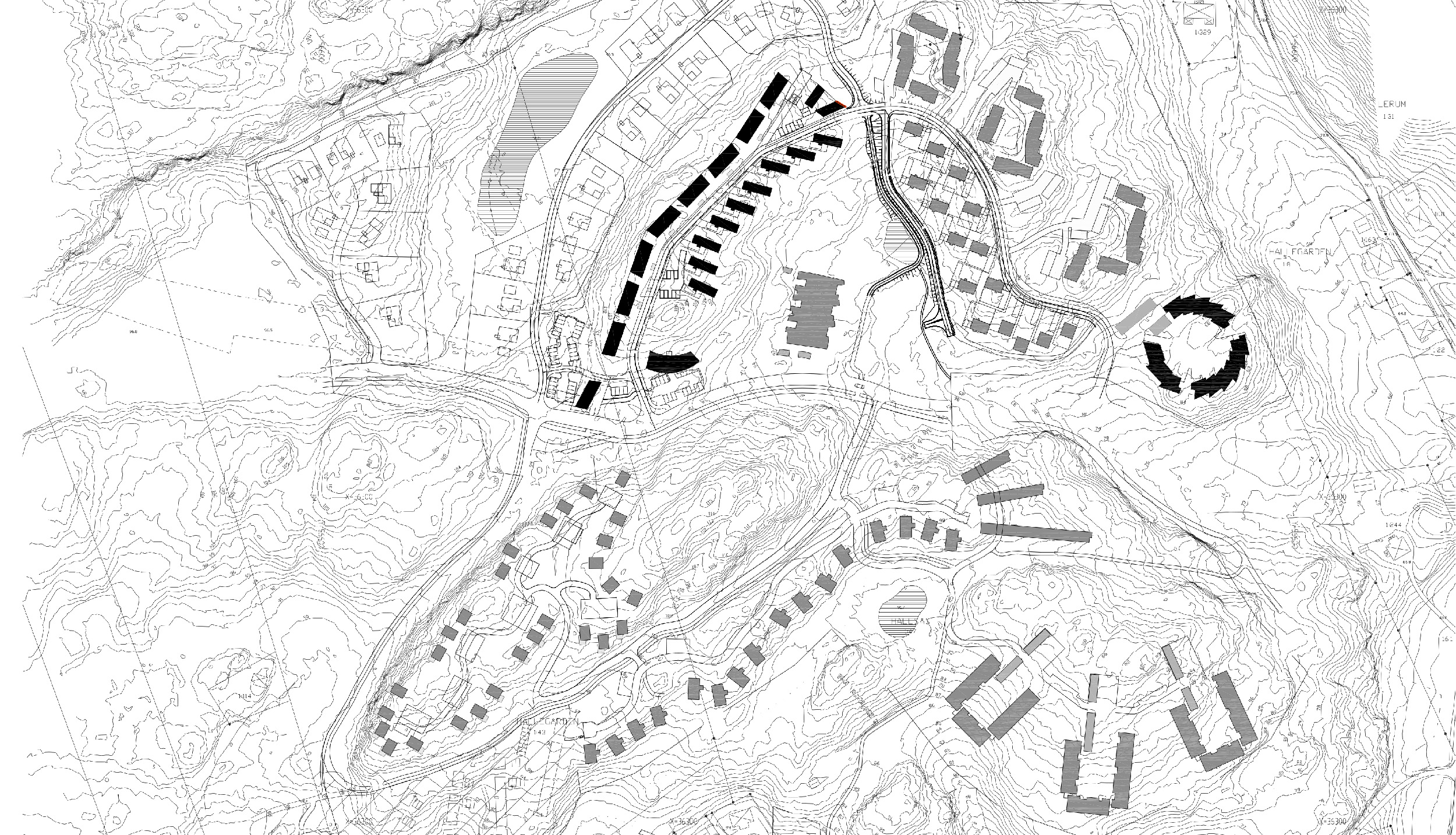 Nordmark & Nordmark arkitekter, Norra Hallsås, stadsbyggnad, illustration detaljplan