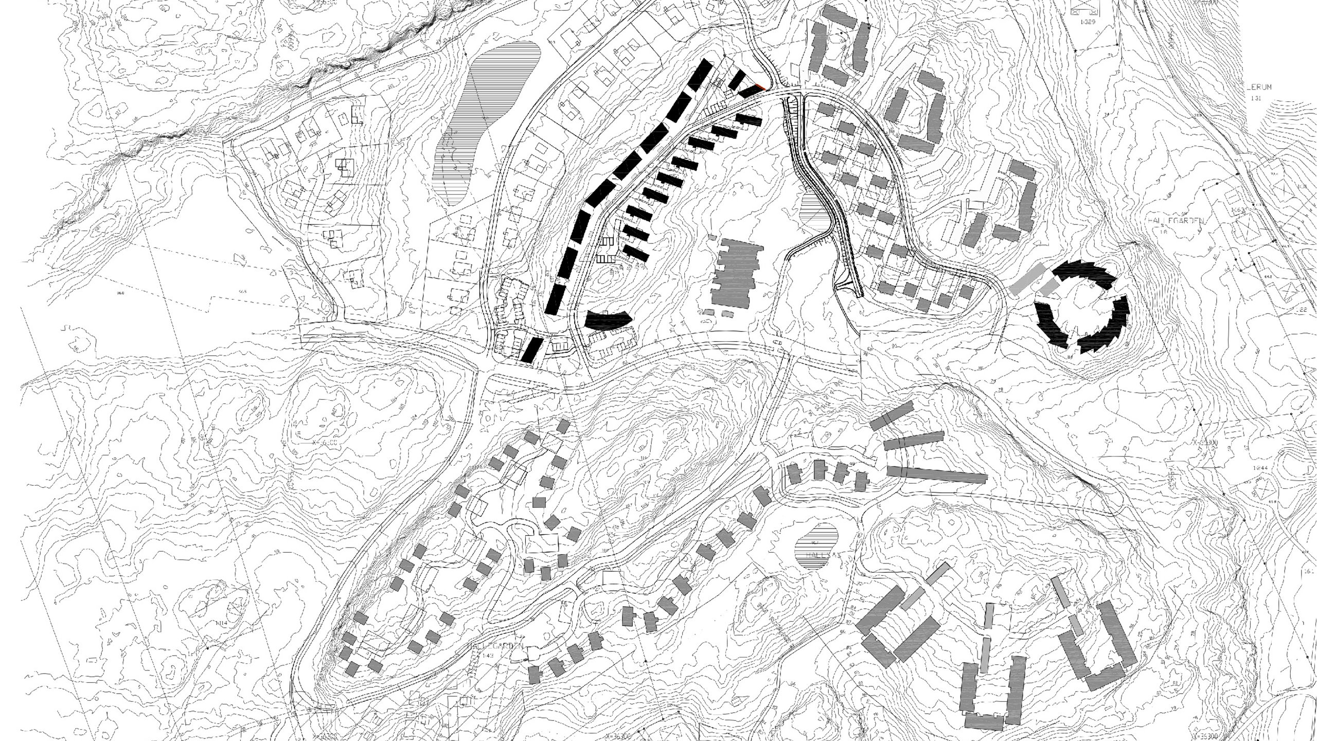 Nordmark & Nordmark arkitekter, Norra Hallsås, stadsbyggnad, illustration detaljplan