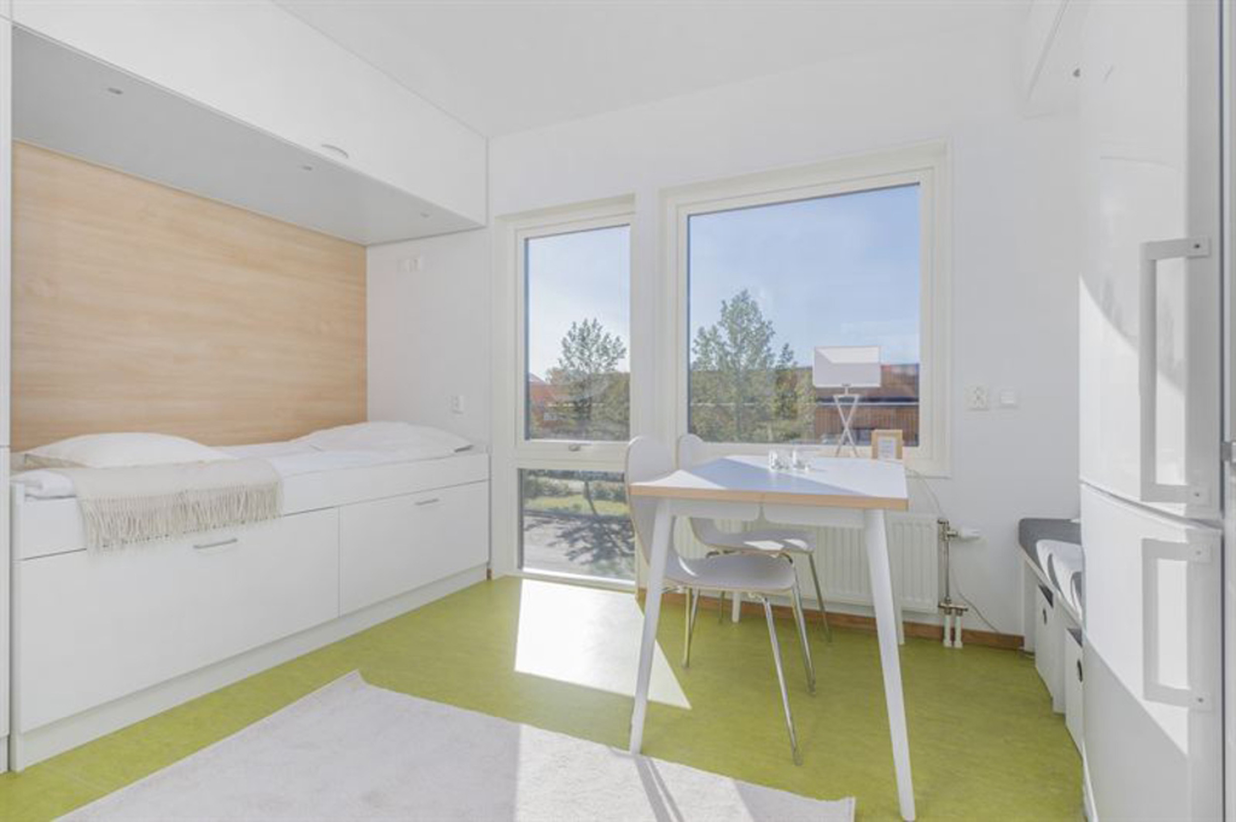 Nordmark & Nordmark arkitekter, studentbostad, 16 kvadrat, kompletta, compact living, industriellt byggande