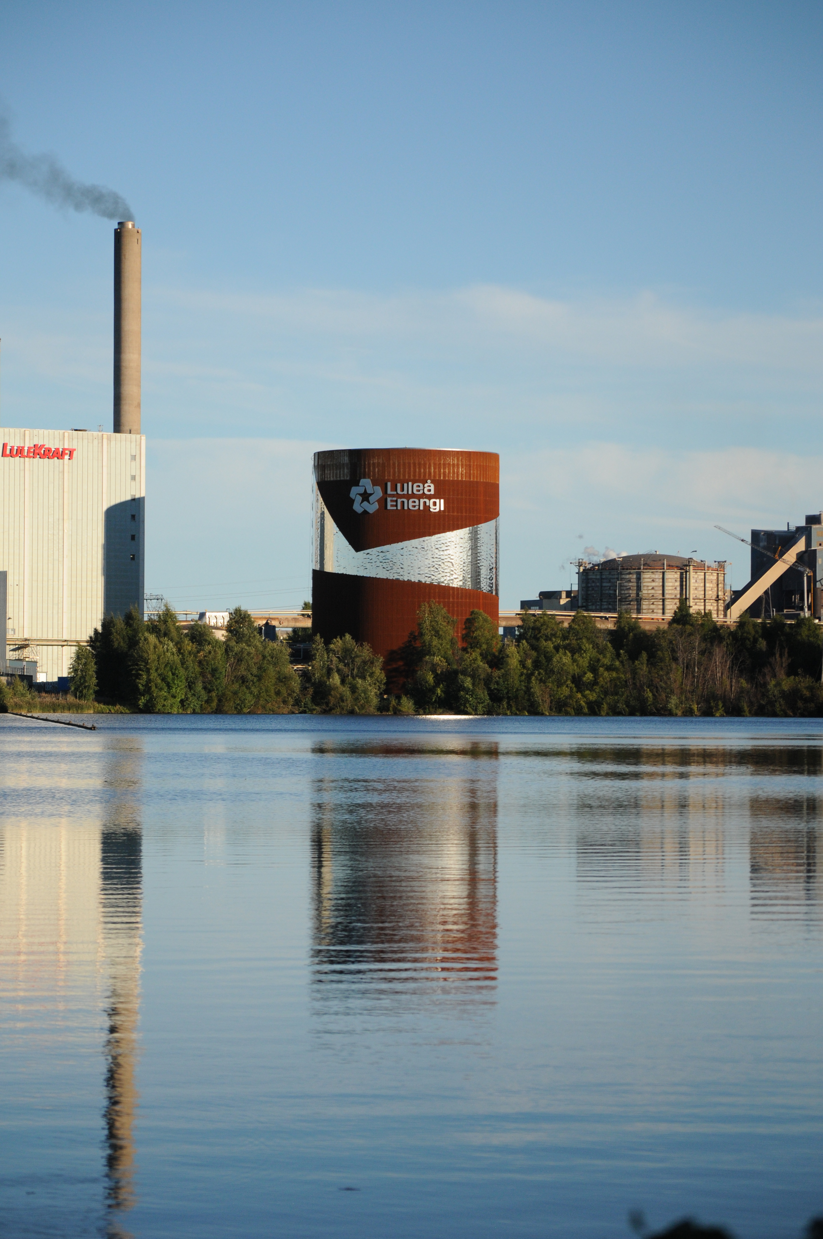 Luleå Energis ackumulatortank för fjärrvärme.