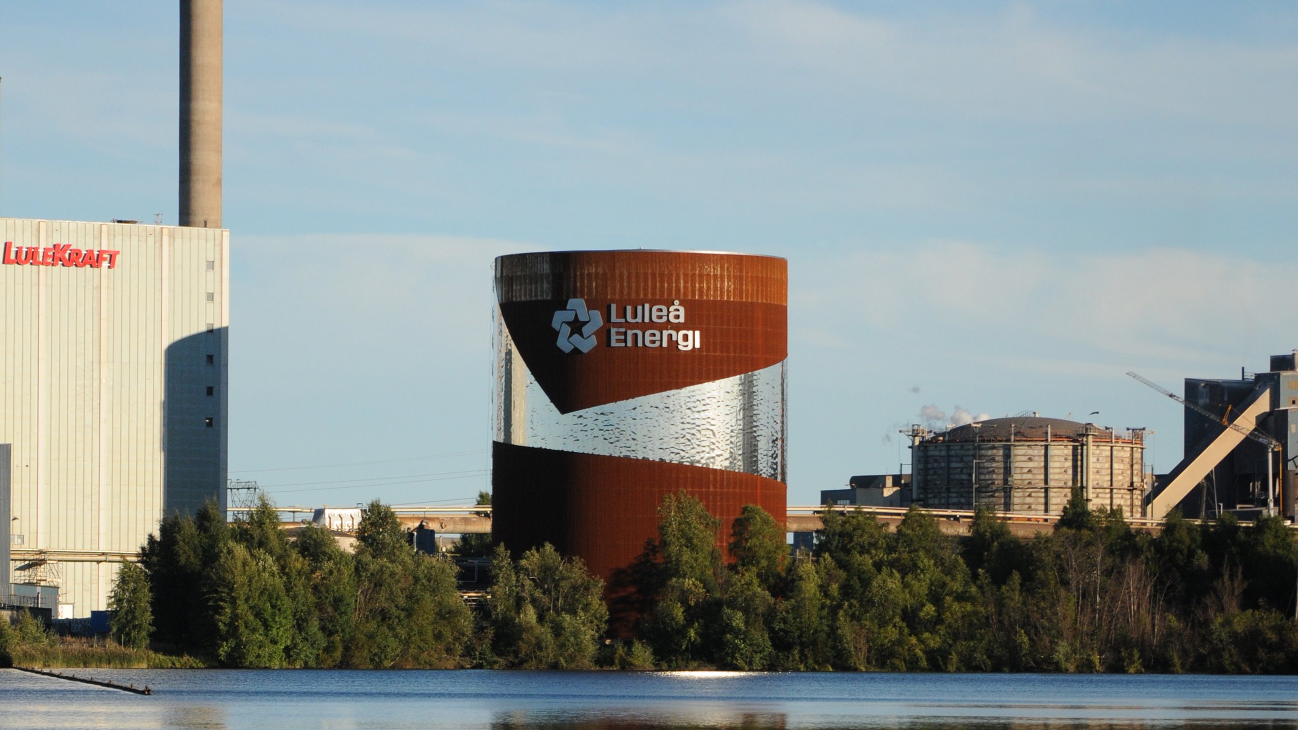 Luleå Energis ackumulatortank för fjärrvärme.