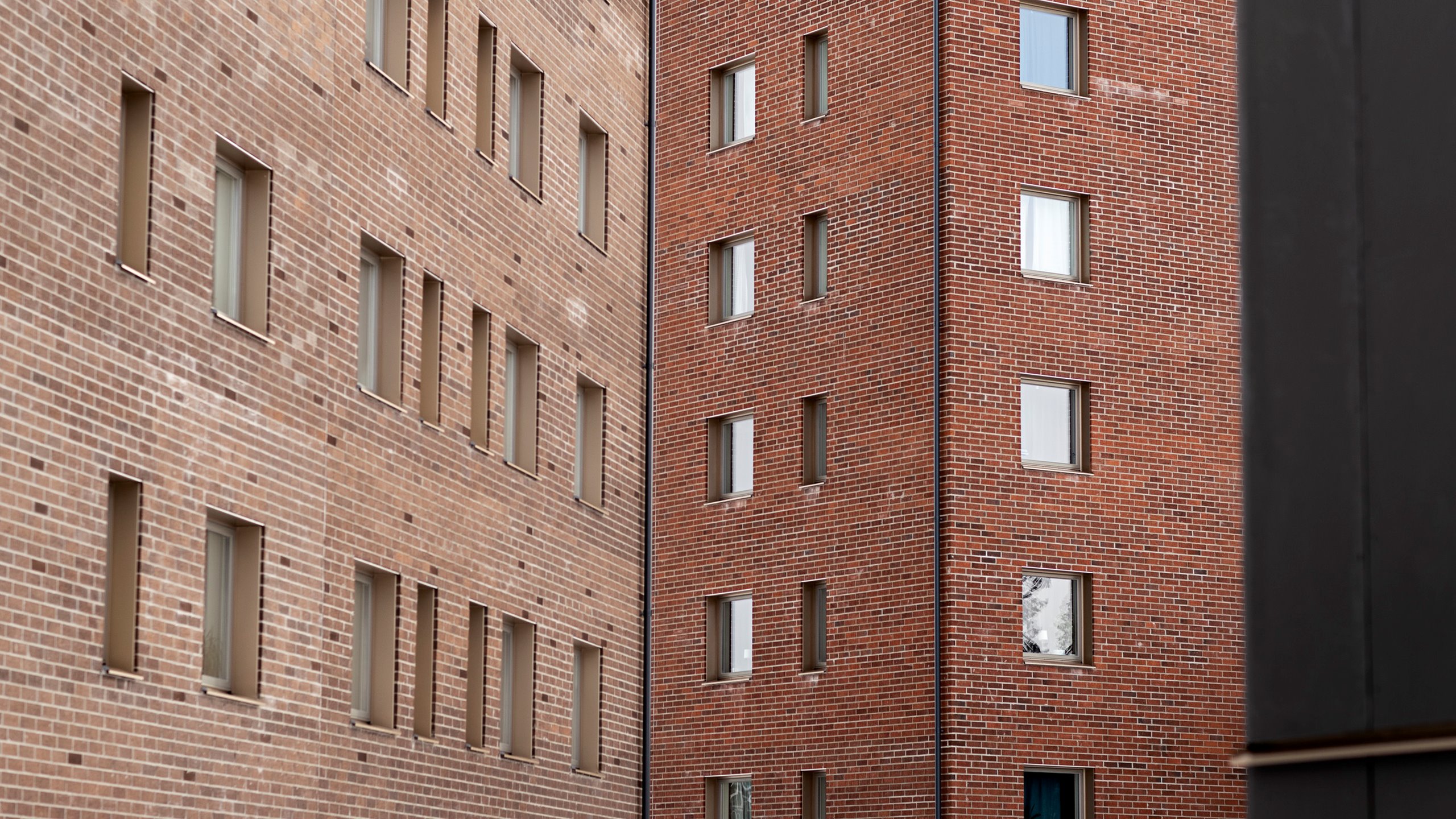 Nordmark & Nordmark arkitekter, studentbostad, Campus LTU, Porsön, Luleå, flerbostadshus, tegel, Lindbäcks