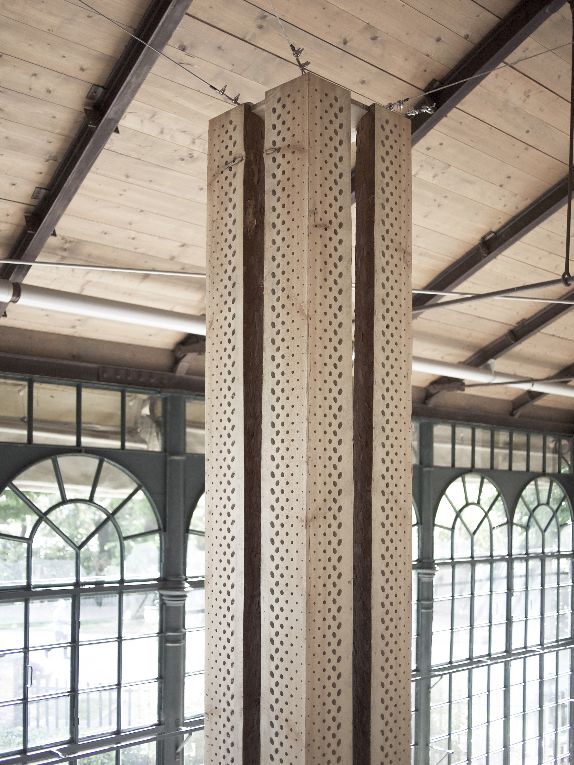 Nordmark & Nordmark arkitekter, TALL, venedigbiennalen 2018, utställning, installation, Plots Prints Projections, Serra dei Giardini, Svenskt trä, swedish wood, Folkhem, Venedig, Venice, CNC, Sveriges Arkitekter